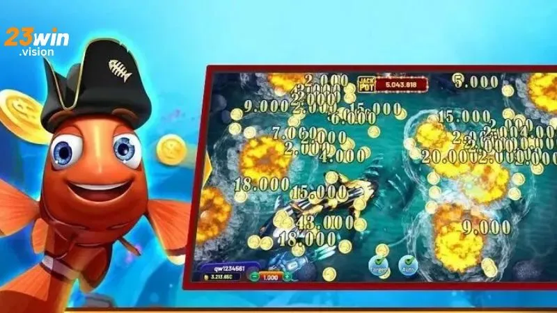 Bắn cá 23WIN với các mục tiêu cá và giao diện săn cá.